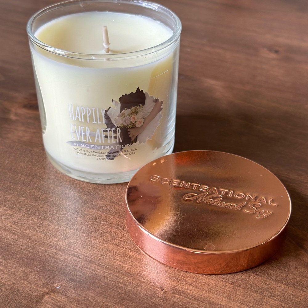 Brand New Happily Ever After Candle Wedding Small - Picture 2 of 3